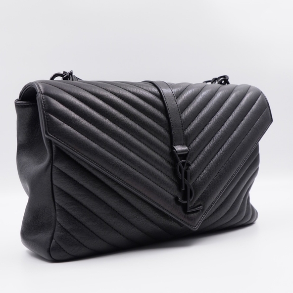 CA04 💚 Saint Laurent Leather College Large - Picture 6 of 15